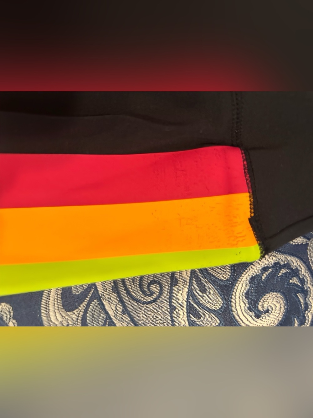 New York & Company Black Joggers with Rainbow Side Stripe - Picture 10 of 11